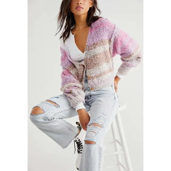 NWT Free People Soulmate Cardi / Passion Flower Combo - Picture 3 of 5